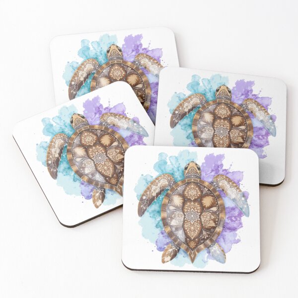 Item preview,  Earthy Sepia Boho Mandala Sea Turtle designed and sold by zoughlal.
