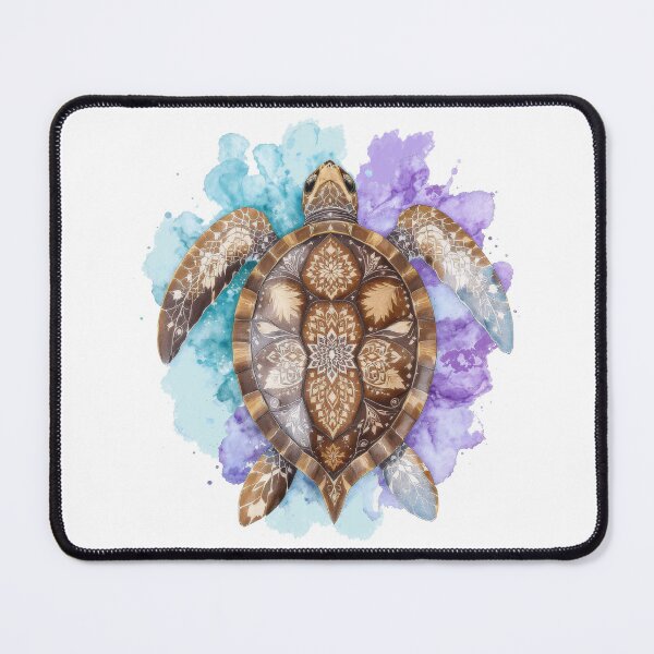 Item preview,  Earthy Sepia Boho Mandala Sea Turtle designed and sold by zoughlal.