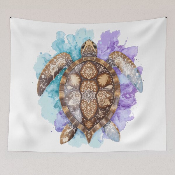 Item preview,  Earthy Sepia Boho Mandala Sea Turtle designed and sold by zoughlal.