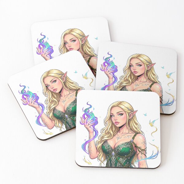 Item preview, Mystic Flame: Forest Elf Enchantress designed and sold by SkinnyFlatWhite.