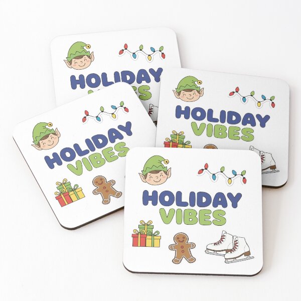Item preview, Holiday Vibes Christmas Sticker Design – Cute Elf Gingerbread & Winter Icons Vector Art designed and sold by graphicnew.