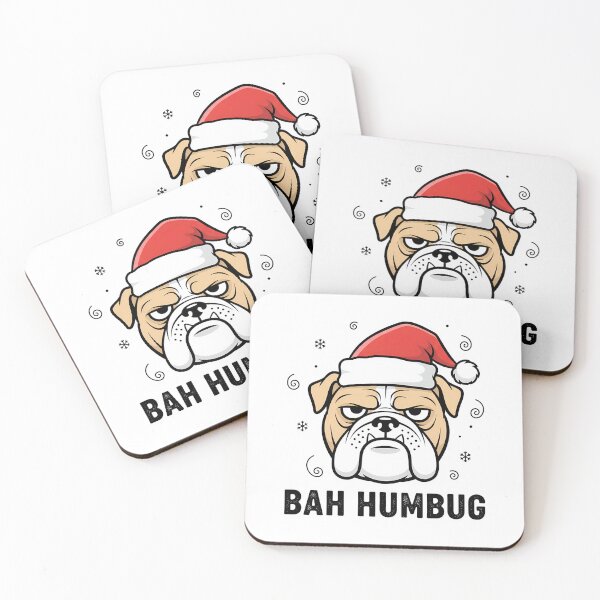 Item preview, Grumpy Bulldog Christmas Bah Humbug designed and sold by digisetumedia.