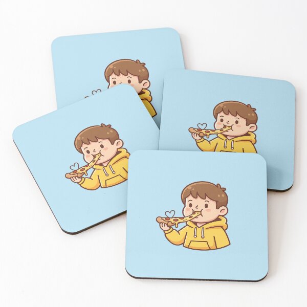 Item preview, The boy with the cheesy pizza. designed and sold by FluffyGallery.