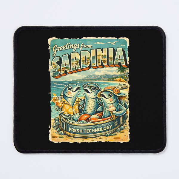 Item preview, Vintage Sardine Beach Vacation Tin Travel Art designed and sold by ZuToMi.