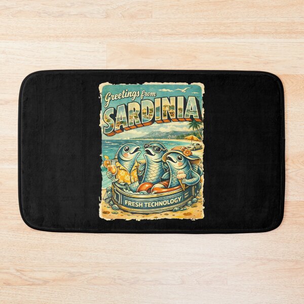 Item preview, Vintage Sardine Beach Vacation Tin Travel Art   designed and sold by ZuToMi.