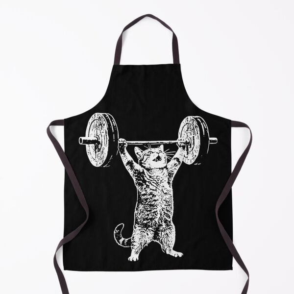 Item preview, Funny Strong Cat Weightlifting Illustration For Gym Motivation designed and sold by Suzu Comena.