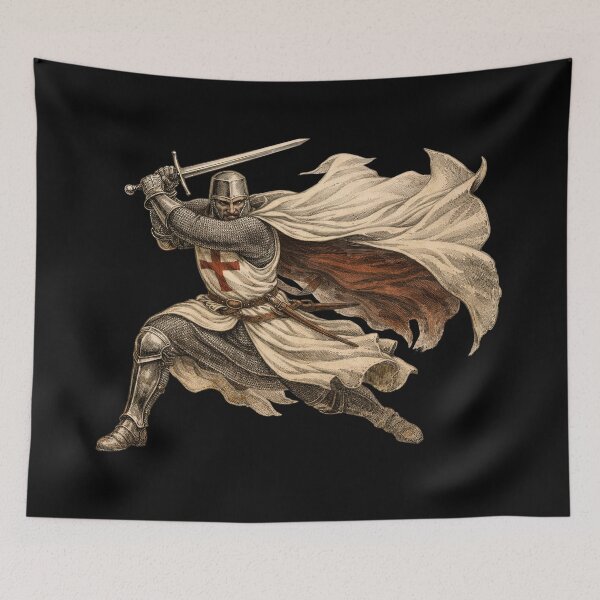 Item preview, Crusader Templar Knight in Epic Battle designed and sold by Retr0Tshirts.