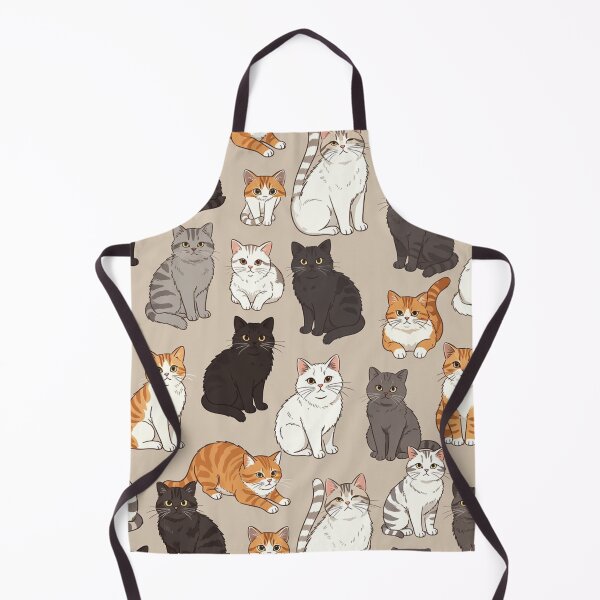 Item preview, Cute Cat Illustration Pattern designed and sold by SassyArtistry.