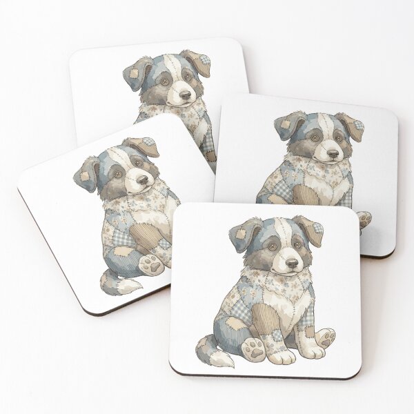 Item preview, Cute Border Collie Dog Patchwork designed and sold by bapupa.