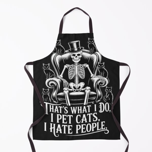 Item preview, I Pet Cats I Hate People Skeleton Cat Lover Halloween Kitty designed and sold by lamsaoniutoi.
