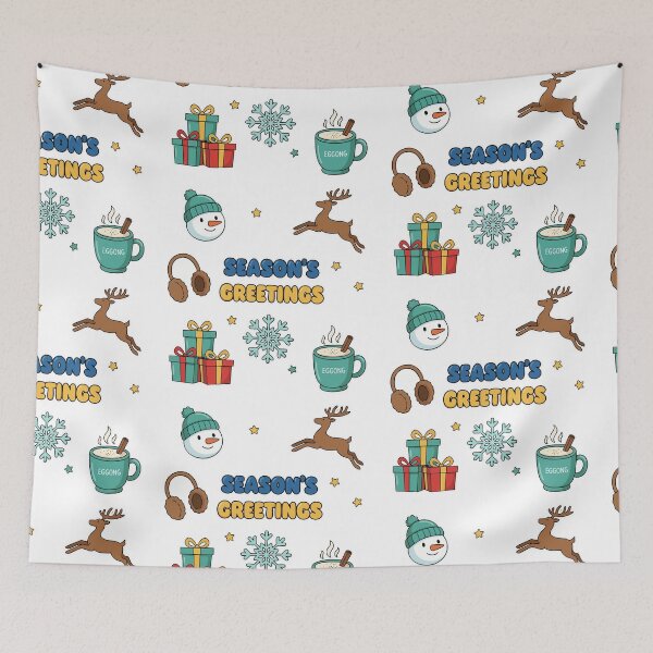 Item preview, Season’s Greetings Winter Clipart Set – Cute Snowman Reindeer & Cozy Holiday Icons designed and sold by graphicnew.