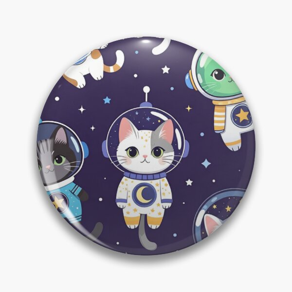 Item preview, Cute Astronaut Cats Space Pattern designed and sold by SassyArtistry.