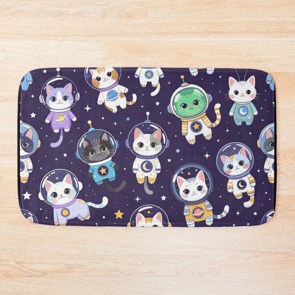 Item preview, Cute Astronaut Cats Space Pattern designed and sold by SassyArtistry.