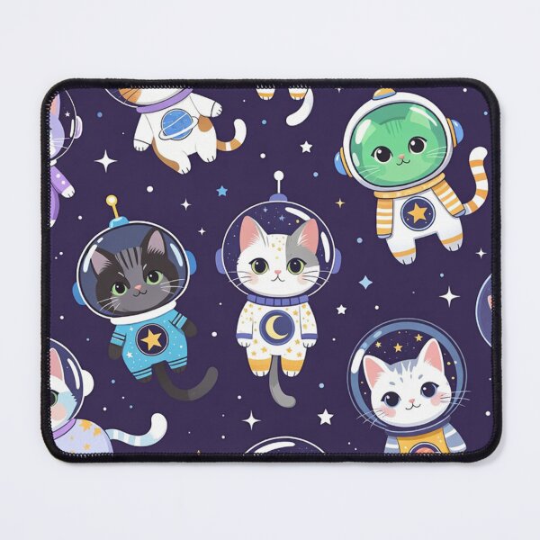Item preview, Cute Astronaut Cats Space Pattern designed and sold by SassyArtistry.