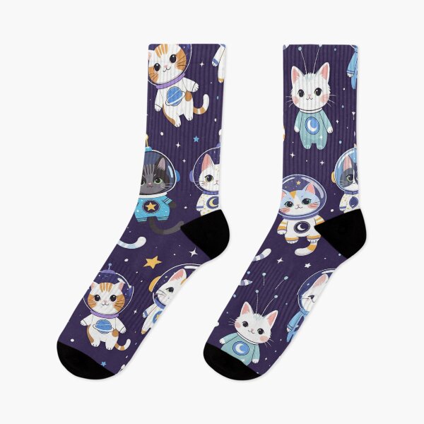 Item preview, Cute Astronaut Cats Space Pattern designed and sold by SassyArtistry.