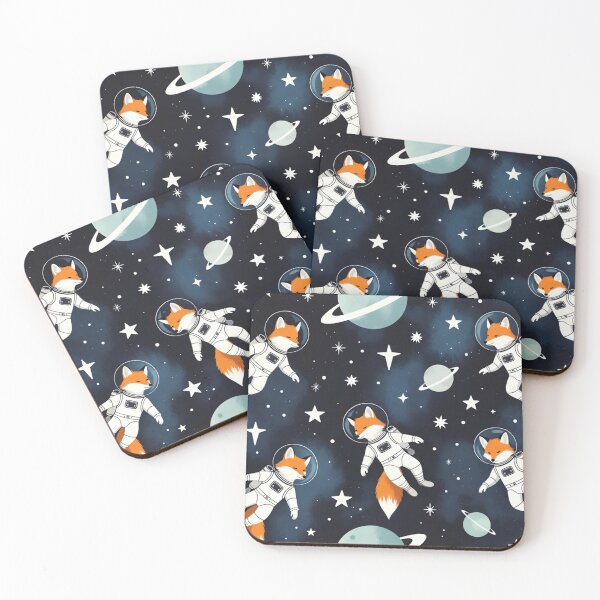 Item preview, Fox Astronauts Floating in Space designed and sold by SassyArtistry.