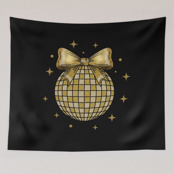 Item preview, New Year 2026 Disco Ball Bow Celebration designed and sold by FreshVibe Prints.