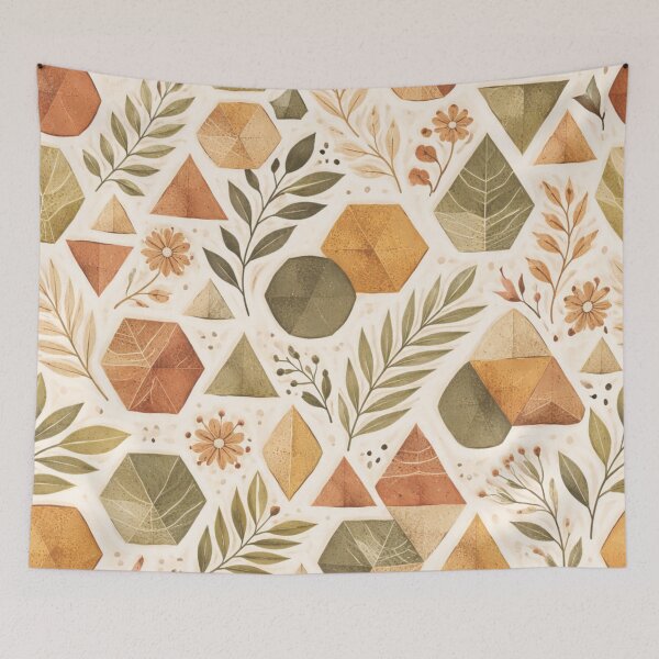 Item preview, Terracotta Modern Folk Pattern designed and sold by LuxeFusionArt.