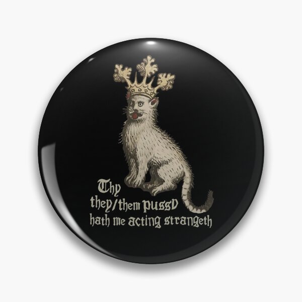 Item preview, Vintage Cat King Illustration | Bold Whimsical Medieval Animal Art, Surreal Humorous & Awkward Antique Style Drawing designed and sold by love3617.