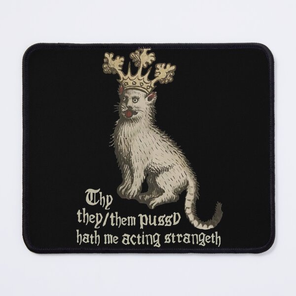 Item preview, Vintage Cat King Illustration | Bold Whimsical Medieval Animal Art, Surreal Humorous & Awkward Antique Style Drawing designed and sold by love3617.