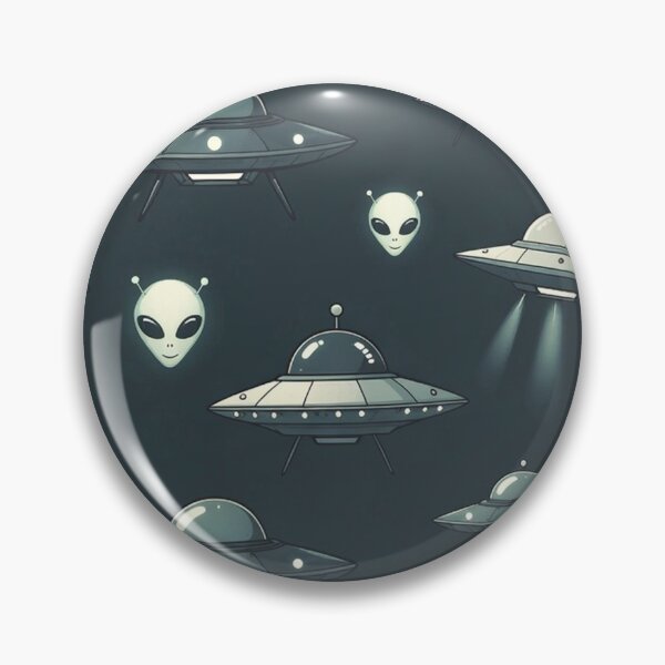 Item preview, UFOs and Alien Heads Pattern designed and sold by SassyArtistry.