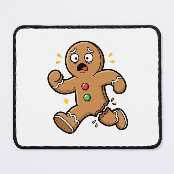 Item preview, Running Gingerbread Man Holiday Panic designed and sold by digisetumedia.