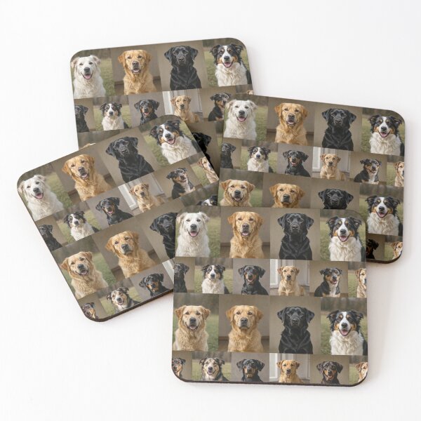 Item preview, Dog Portrait Grid Pattern designed and sold by SassyArtistry.