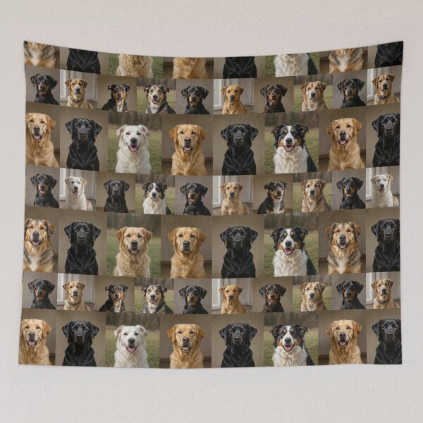 Item preview, Dog Portrait Grid Pattern designed and sold by SassyArtistry.