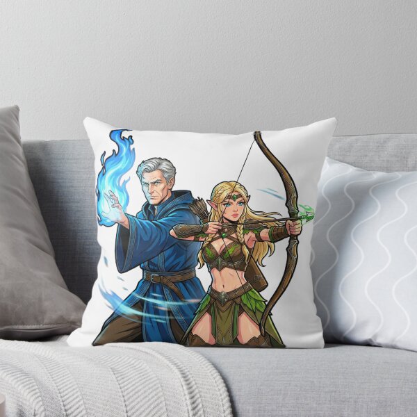 Item preview, Arcane Fire & Elven Arrows: Human Mage & Elven Ranger designed and sold by SkinnyFlatWhite.