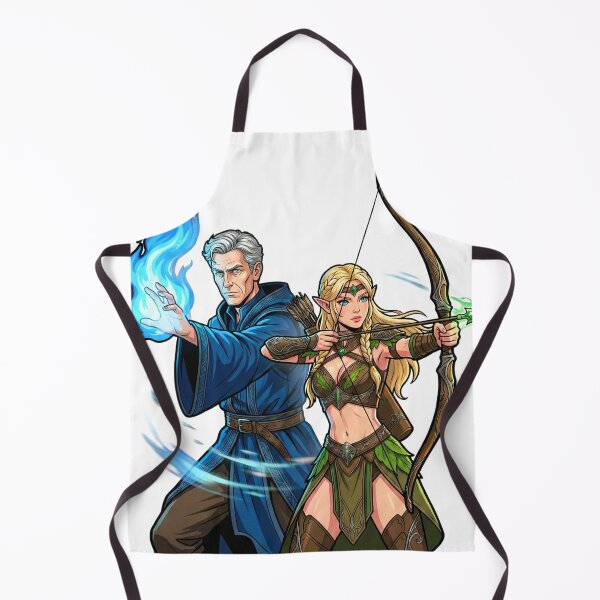 Item preview, Arcane Fire & Elven Arrows: Human Mage & Elven Ranger designed and sold by SkinnyFlatWhite.