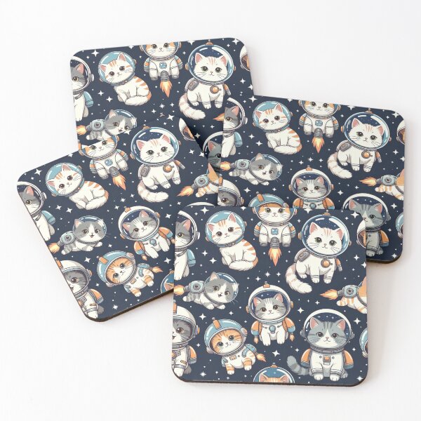 Item preview, Cute Astronaut Cats Pattern designed and sold by SassyArtistry.