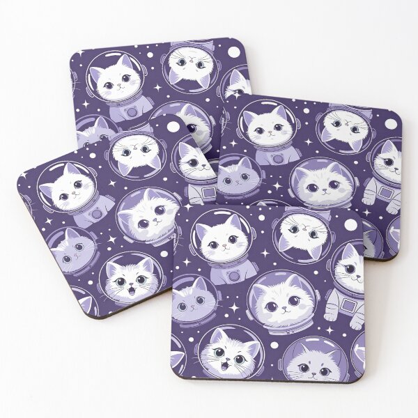 Item preview, Purple Astronaut Cat Pattern designed and sold by SassyArtistry.