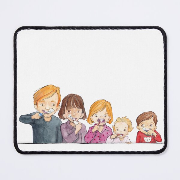 Item preview, Family brushing teeth together designed and sold by aliztisoczki.