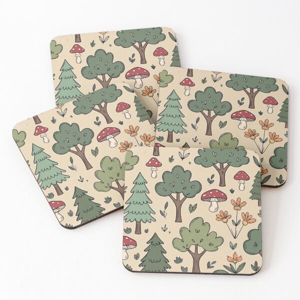 Item preview, Cute Forest Trees and Mushrooms designed and sold by SassyArtistry.