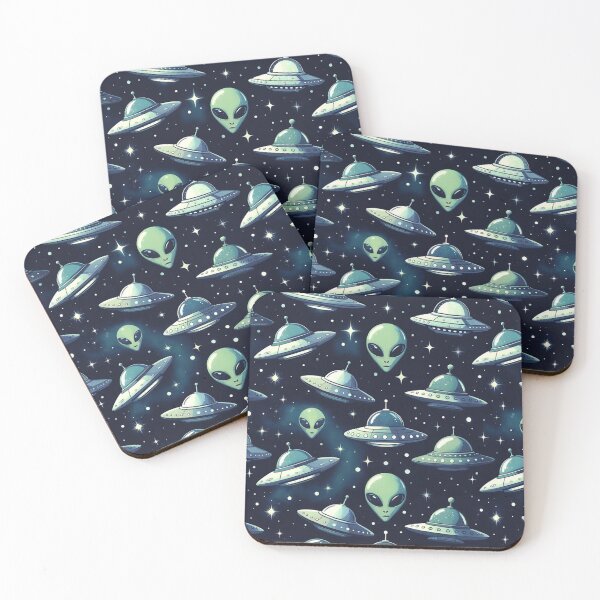 Item preview, UFOs and Aliens Space Pattern designed and sold by SassyArtistry.