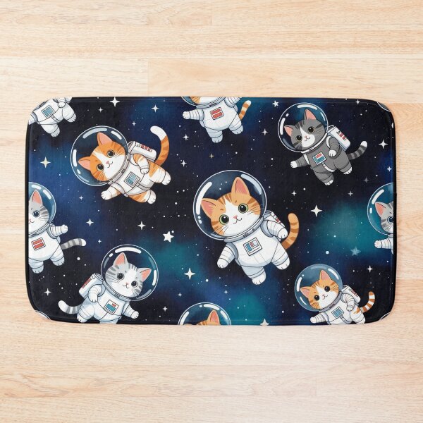 Item preview, Cute Astronaut Cats Space Pattern designed and sold by SassyArtistry.