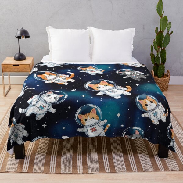 Item preview, Cute Astronaut Cats Space Pattern designed and sold by SassyArtistry.