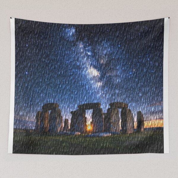 Item preview, stonehenge at night bark colorful abstract design designed and sold by SmashingDeals.