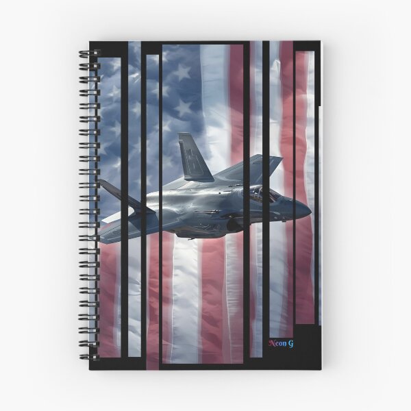 Item preview, US Fighter Jet F-35 flying on a American flag background 1 designed and sold by Neon G.