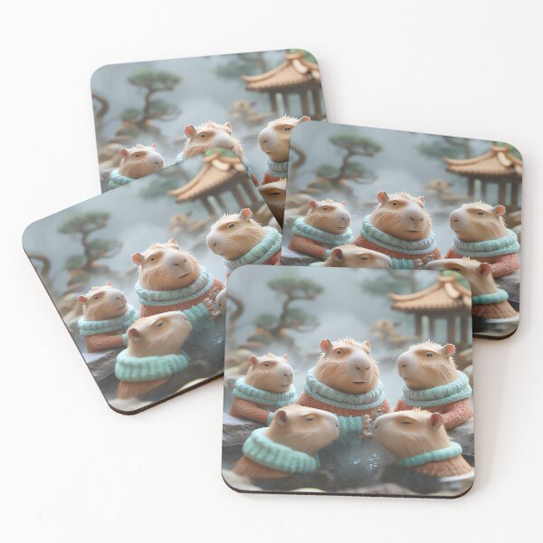 Item preview, Cozy Spring Capys designed and sold by ONYX Pixee.