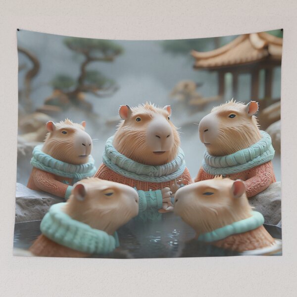 Item preview, Cozy Spring Capys designed and sold by ONYX Pixee.