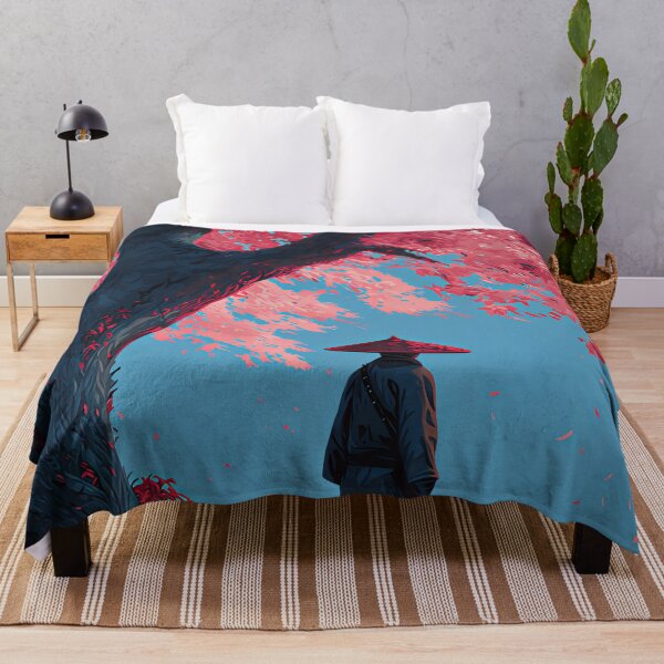 Item preview, Lone Samurai Under Cherry Blossom Tree – Japanese Aesthetic designed and sold by PosterFuel.