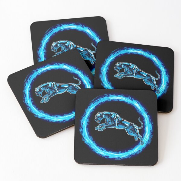 Item preview, Liquid Metal Panther in Neon Blue Blaze designed and sold by Wonderful Designs.