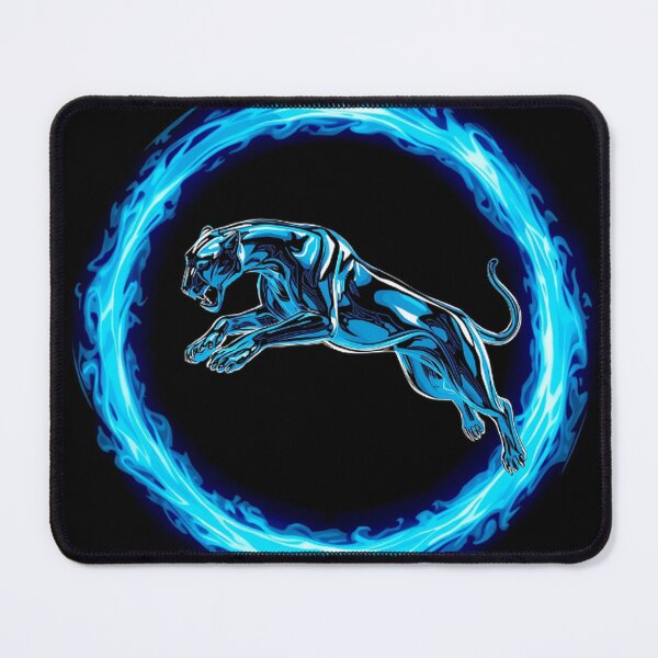 Item preview, Liquid Metal Panther in Neon Blue Blaze designed and sold by Wonderful Designs.