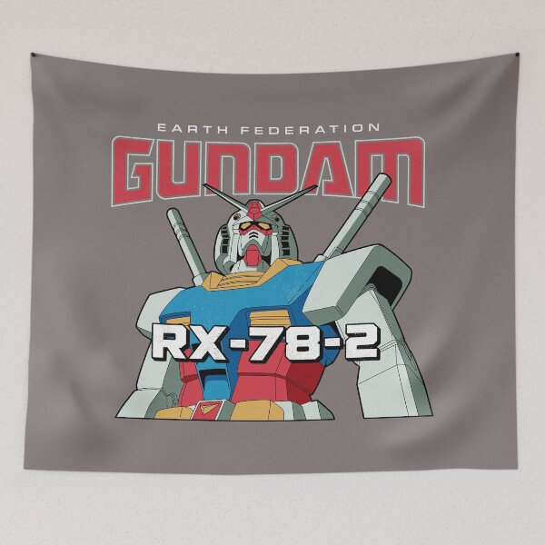 Item preview, Vintage Gundam RX-78-2 Varsity Mecha Anime Retro Design designed and sold by redwane.