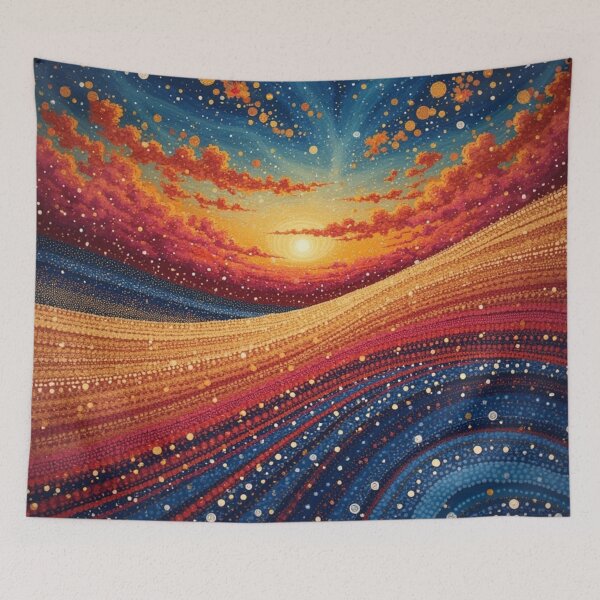 Item preview, Aboriginal Inspired Dot Art - Mystical Sunset designed and sold by GrinGalore.