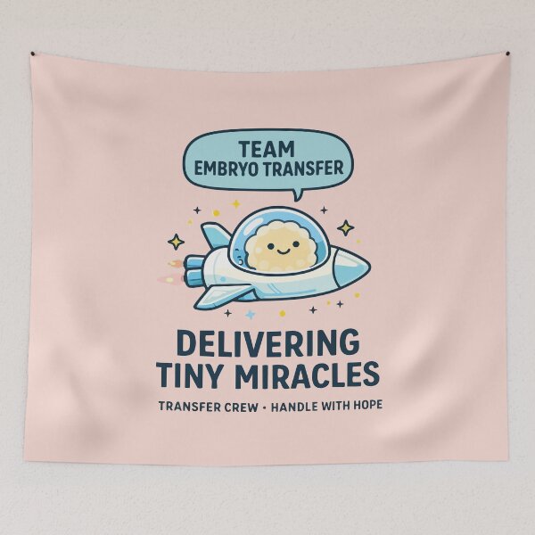 Item preview, Team Embryo Transfer – Delivering Tiny Miracles (IVF Lab Humor) designed and sold by BeetleDots.