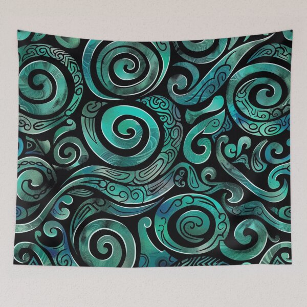 Item preview, Zealand Māori Paua Pattern Koru Design 693 designed and sold by GrinGalore.