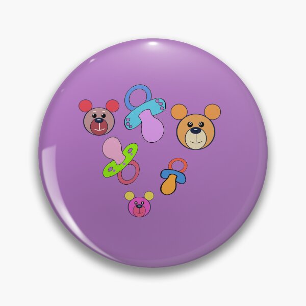 Item preview, Colorful set of pacifiers and stylized plush toys for children designed and sold by chromyral-creations.