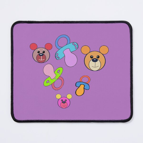 Item preview, Colorful set of pacifiers and stylized plush toys for children designed and sold by chromyral-creations.